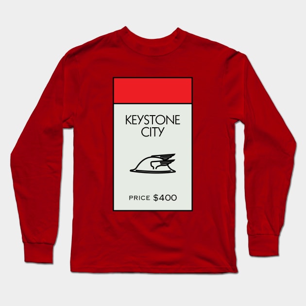 Keystone City Property Card Long Sleeve T-Shirt by huckblade